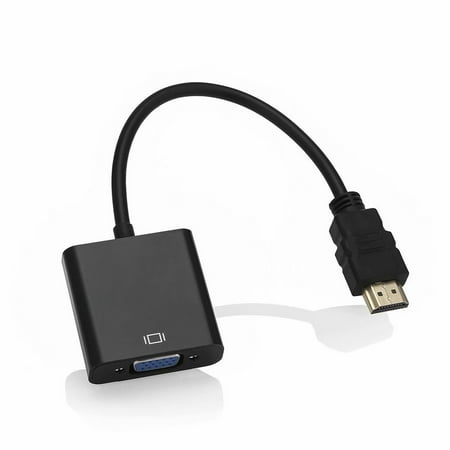 HDMI to VGA Gold-Plated HDMI to VGA Adapter (Male to Female) Compatible for Computer, Desktop, Laptop, PC, Monitor, Projector, HDTV, Chromebook, Raspberry Pi, Roku, Xbox and More -