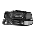 thumbnail image 2 of Pair Black Housing Front Headlights Assembly For Chevrolet Silverado Suburban, 2 of 17