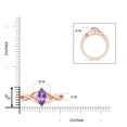 thumbnail image 4 of ANGARA Natural 0.95 Ct. Amethyst with Diamond Infinity Ring in 14K Rose Gold for Women (Ring Size: 12), 4 of 9