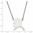 thumbnail image 2 of 925 Sterling Silver AK State Shaped Pendant with chain, 2 of 2