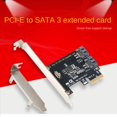 thumbnail image 3 of 2X Adaptador PCI-e de Tarjeta PCIE una Convertidor PCI Express una SATA3.0 Adaptador de Tarjeta Controladora de Expansión III 6G de 2 Puertos, 3 of 5