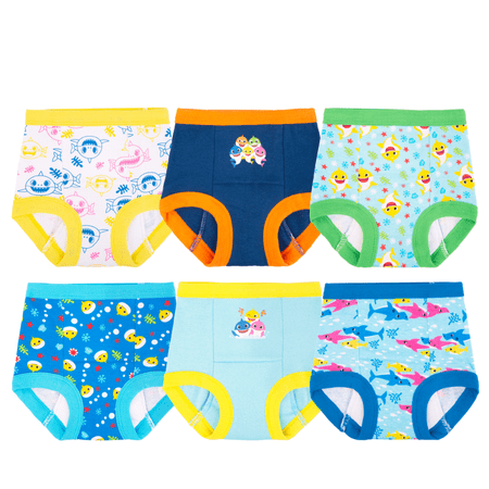 Baby Shark Toddler Boys' Training Pants 6 pack, Size 3T, Assorted