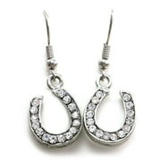 SOUL BREEZE COLLECTION Lucky Cowboy Cowgirl Horseshoe Dangle Earrings Silver Tone Charm Lady Jewelry a1