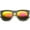 Black-Gold / Magenta Mirror, variant on sunglassLA Unisex High Fashion Alligator Metal Temple Mirrored Lens Flat Top Sunglasses (Black-Gold / Pink Mirror) - 50mm