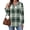 1 Green-Plaid, variant on V Neck Sweatshirts for Women Casual Long Sleeve Shirts Button Pullover Tops Fashion Fall Outfits
