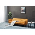 thumbnail image 5 of Velvet Bed Ginger, Golden Metal Legs, 3, Comfortable In Compact Space Space Small Area, 5 of 5