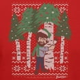 thumbnail image 3 of Teelocity Bob Ross Christmas Tree Hug Graphic T-Shirt (Red, Small), 3 of 3