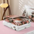 thumbnail image 5 of Manfei Cute Cat Zipper Twin Comforter Sets with Fitted Sheet and 2 Pillowcases, Cartoon Kitten Animal Zipper Bedding Set, Pink White, Pink Reversible, 4-Piece, 5 of 7