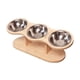 thumbnail image 1 of Cuenco elevado inclinado para gatos, plato de agua y comida para mascotas, antideslizante, con soporte de madera, cuenco elevado para perros pequeños,, 1 of 9