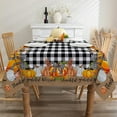 thumbnail image 3 of Fall Tablecloth 60x120 for Recatangle Table - Vintage Fall Decorations for Home - Black Plaid Pumpkins Table Cloth Thanksgiving Decor for Dinning, Home, Party, 3 of 6
