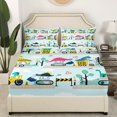 thumbnail image 4 of Erosebridal Twin Construction Bed Sheets Cute Dinosaur Sheet Set ,Excavator Truck Fitted Sheet Vehicle Tractor Room Decor Cartoon Animal Dino Bedding Set, 4 of 4