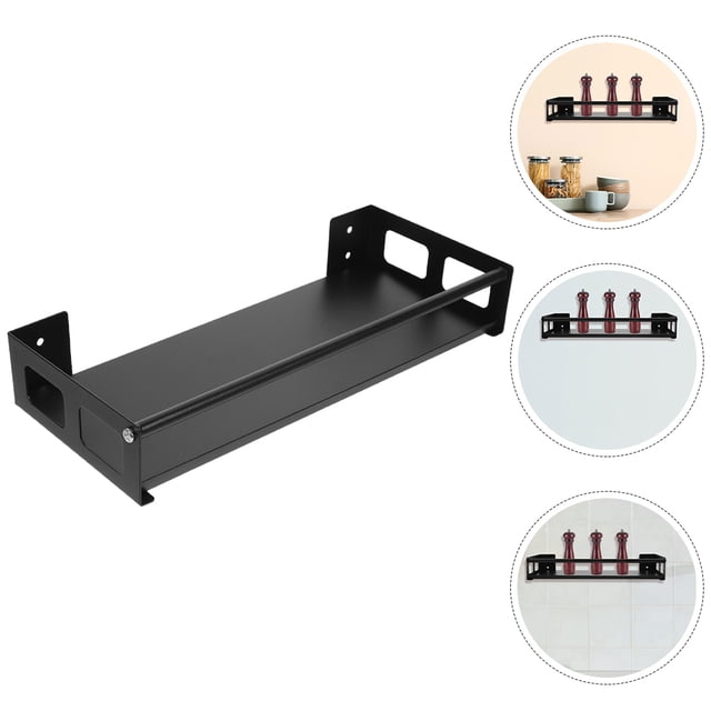 HEANUJJ Organizador De Especias Y Utensilios Para Pared En Acero Inoxidable Negro