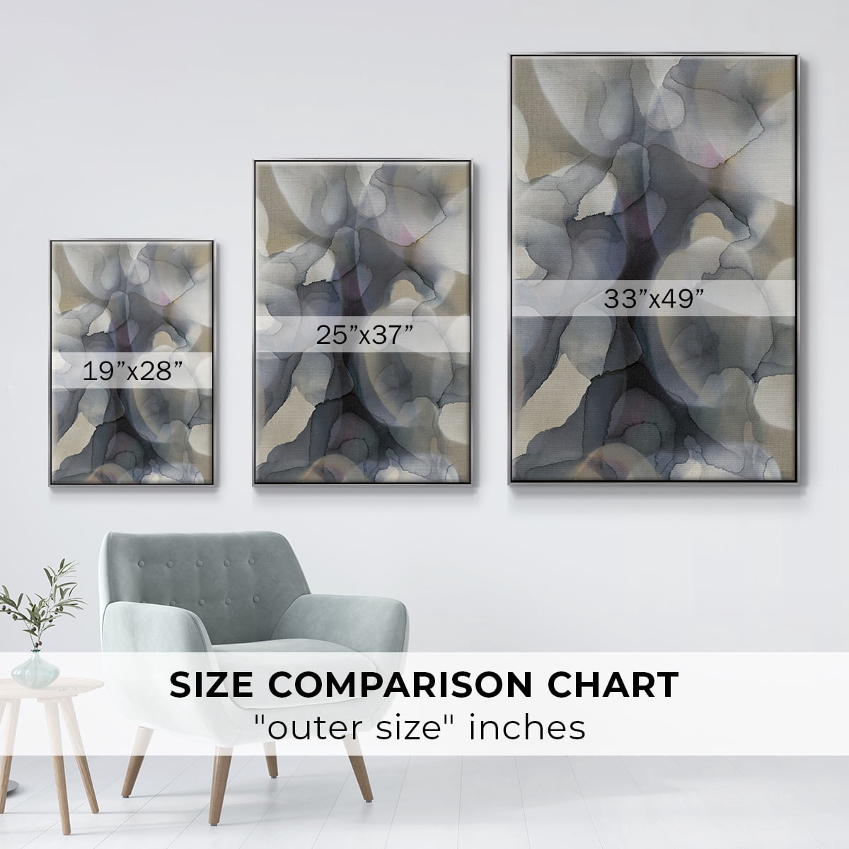 Heavy Weather Framed Premium Gallery Wrapped Canvas - Ready to Hang - 27 x 41 - Silver Floating Frame