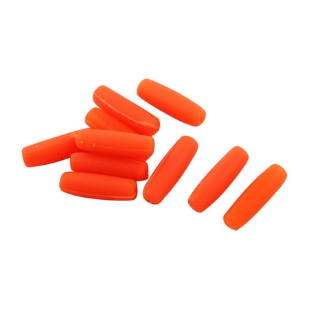 - Rubber Fisherman Terminal Soft Bobber Stopper Attractive Luminous Lure Fishing Beads 10pcs Orange