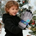 thumbnail image 2 of Gnwei Kids Waterproof Warm Winter Ski Gloves, Winter Toddler Mittens Boys Girls Snow Mitten Fleece Warm Kids Gloves Cold Weather, 2 of 8