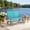 Turquoise, variant on ELLEGNT 2‑Person Glider – Rocking Bench Loveseat for Patio or Garden, Turquoise