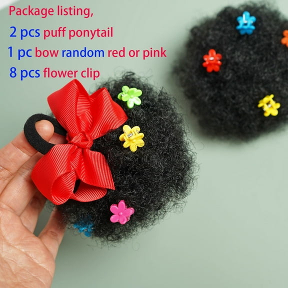 hair bun,   Afro Puff, ponytail extension, hair Extension