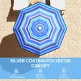 thumbnail image 4 of Outsunny Portable Beach Umbrella, UV 50+ Ruffled Outdoor Multicolor, 4 of 10