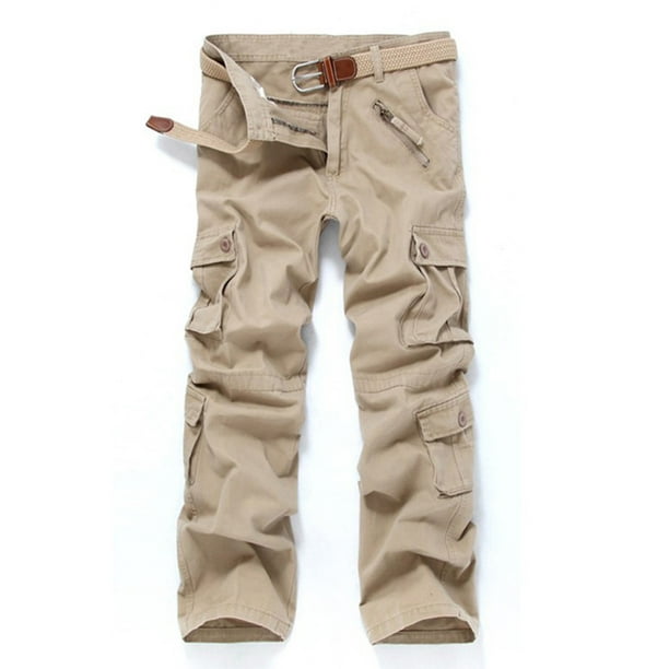 symoid Mens Cargo Pants- Fashion Casual Cotton Multi-pocket Outdoors ...