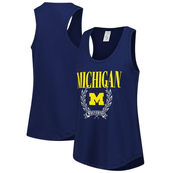 Women's ZooZatz Navy Michigan Wolverines Everyday Tank Top
