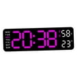 thumbnail image 1 of Reloj despertador digital, reloj de escritorio eléctrico, atenuador de brillo, decoración del hogar, moderno reloj digital montado en la pared para ad Luz roja, 1 of 8