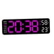 thumbnail image 1 of Reloj despertador digital moderno con doble alarma para el hogar, montado en la pared. Luz roja, 1 of 9