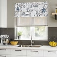 thumbnail image 4 of 2 Pack Farmhouse Valances for Windows Bedroom Living Room Window Treatments, Blue Country Texas Star Vintage Berries Wooden Rod Pocket Valance Drapes Short Kitchen Curtains Over Sink 60"x18", 4 of 8