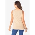 thumbnail image 2 of Roaman's Women's Plus Size Cotton Scoopneck Tank Top, 2 of 6