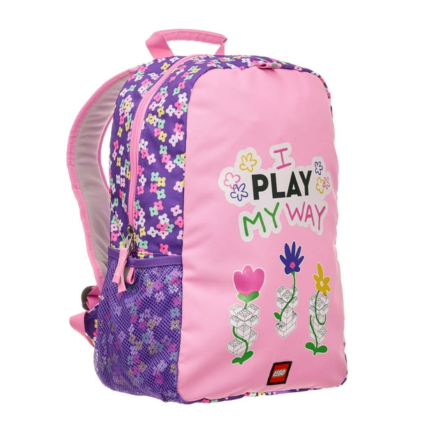LEGO Iconic Prints Kids School Backpack Bookbag, for Travel, On-the-Go, Back to School, Boys and Girls, with Adjustable Padded Straps and Fun patterns, I Play My Way