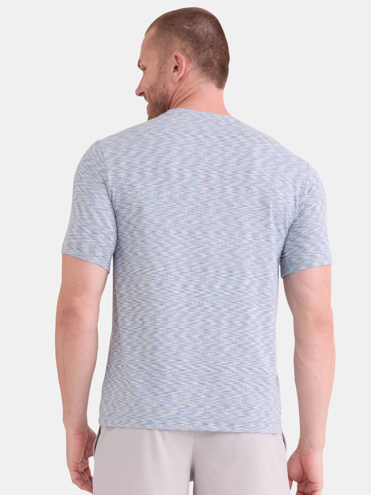 Athletic Works Men's and Big Men's Space Dye Tee with Short Sleeves, Sizes S-3XL