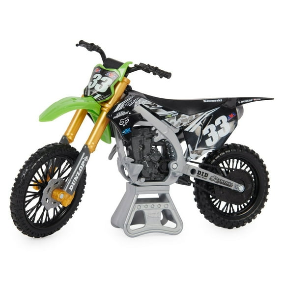 Supercross, Authentic Austin Forkner 1:10 Scale Collector Die-Cast Toy Motorcycle Replica with Race Stand For Collectors and Kids Age 5 and Up