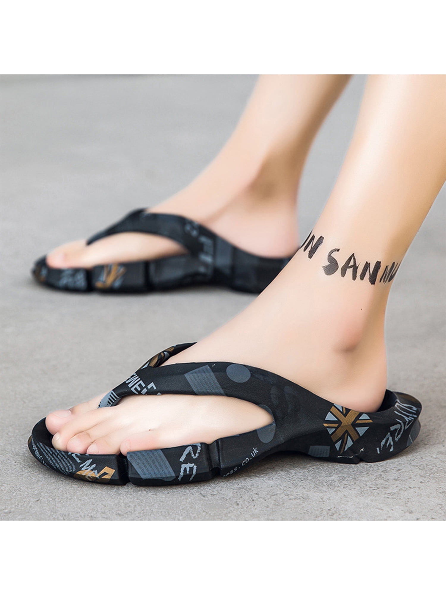 Daeful Mens Antiskid Stylish Slides 