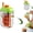Orange, variant on Portable 2-in-1 Ice Cube Maker Water Bottle with Straw, 500ml Easy Press Leakproof Cup with Detachable Strap for Outdoor Travel Home Use