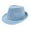 Light Blue, variant on Premium Jeans Fabric Solid Color Fedora Hat