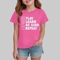 thumbnail image 4 of Gubotare Big Girls Shirts Girls Shirt Puff Sleeves Loose Crewneck Summer Blouse Tee Tops Size 11-12 (Pink,11-12 Years), 4 of 5