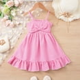 thumbnail image 2 of KPOPLK Baby Girl Clothes Cute Spring Summer Sun Dresses Toddler Casual Beach Boho Floral Dress Girls Summer Outfits(3-4 Years,Hot Pink), 2 of 9