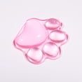 thumbnail image 2 of Alfombrilla de ratón, bonita silicona transparente, con forma de pata rosa, 2 of 2