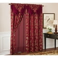 thumbnail image 2 of Gracewood Hollow  Bao Textured Floral Jacquard Single Rod Pocket Curtain Panel w/ Attached 18-inch Valance - 54 x 84 in. Rose, 2 of 5