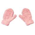 thumbnail image 1 of Children Kid Autumn Winter Warm Mittens Solid Color Full Finger Plush Gloves, 1 of 10