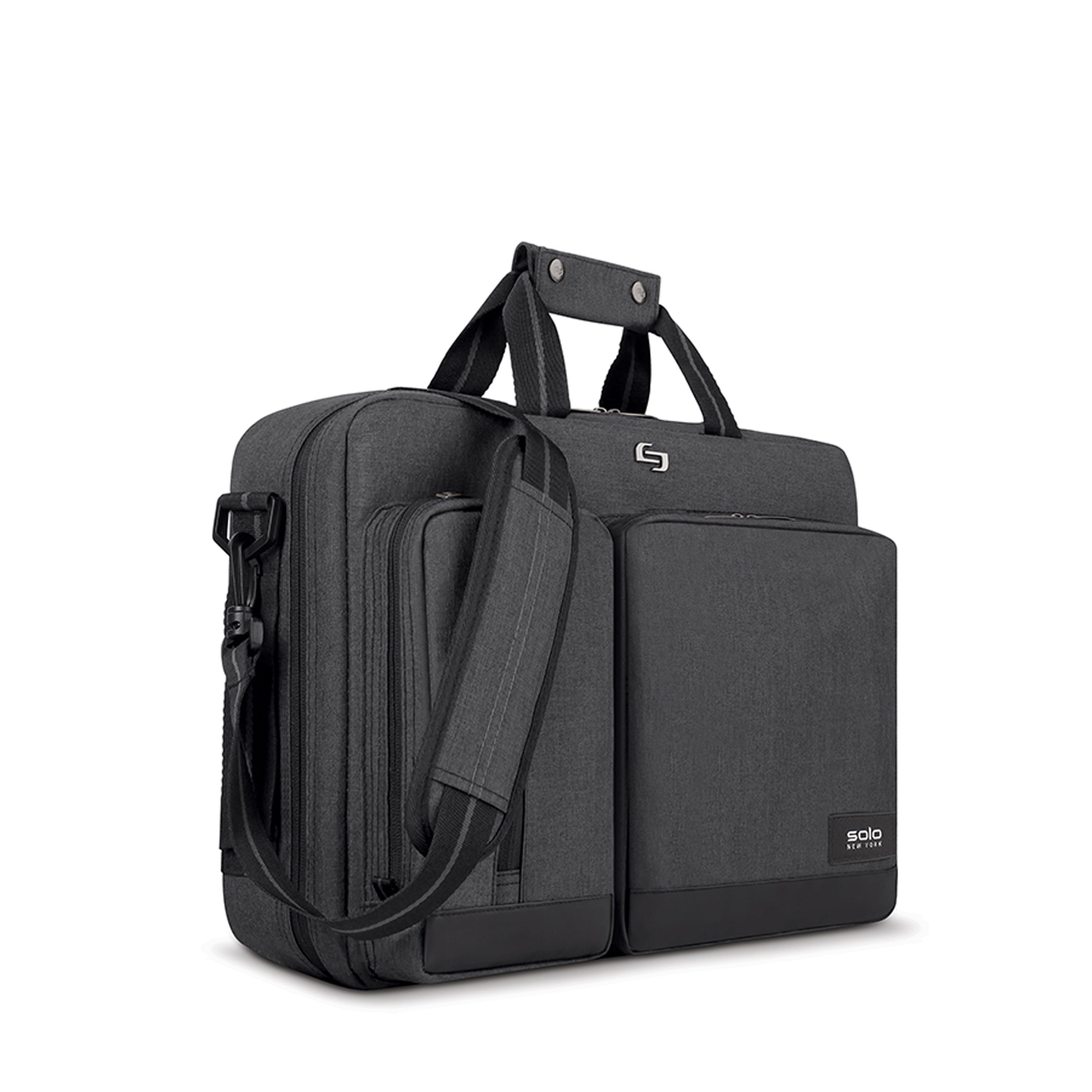 Solo New York Duane Hybrid Briefcase Backpack, Gray, Laptop Tote - image 5 of 22