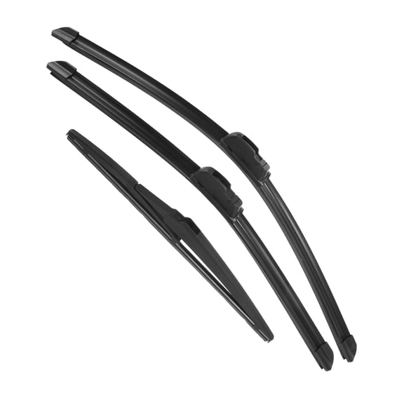 Unique Bargains 3 Pcs 22" 19" 12" Front Rear Windshield Wiper Blade Set Fit for TOYOTA Rav4 with J / U Hook Black