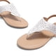 thumbnail image 4 of Sandalia DREAM PAIRS Gladiadora Plana con Pedrería Blanca Talla 10, 4 of 7