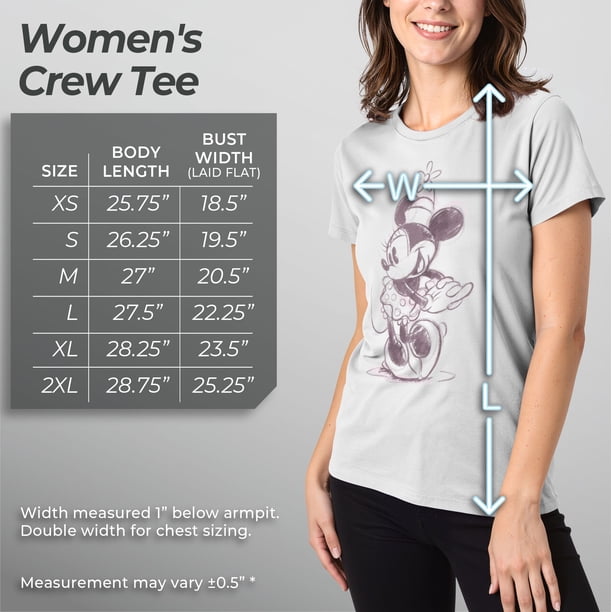 Women's Mickey & Friends Minnie Mouse Vintage Sketch Graphic Tee