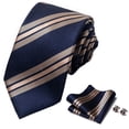 thumbnail image 6 of Men's Fashion Tie Set with Square Scarf Cufflinks - Stylish Business Formal Wear, 6 of 6