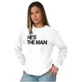 thumbnail image 6 of Funny Couples Set She's the Boss Women's Long Sleeve T Shirt Brisco Brands M, 6 of 7