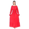 thumbnail image 2 of ThePirateDressing Women’s Renaissance Medieval Peasant Smocked Maxi Dress, 100% Rayon, 2 of 6