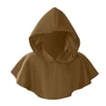 thumbnail image 2 of LEKWK Medieval Hooded Cowl Cape Short Gothic Wizard Cloak Accessories Set Classic Halloween Cosplay Costume Themed Party Festival Dress Up, 2 of 5