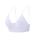 thumbnail image 3 of WTXUE Womens Bras Sports Bras Spaghetti Strap Womens Solid Color Seamless Thin Belt Thin Elastic Casual Bottom Bra Yoga Underwear | 1 Piece White S, 3 of 3