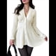 thumbnail image 2 of Vestido Mini de Punto con Cuello en V, Larga y Botones para Mujer M, 2 of 10