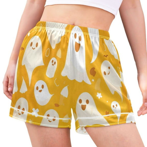 joogoo Women's Pajama Lounge Shorts Ghost Halloween Bottoms Sleep Short M